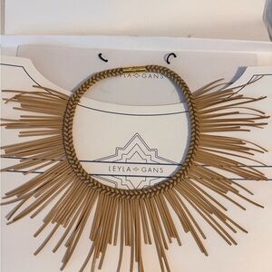 Tan Fringe Necklace